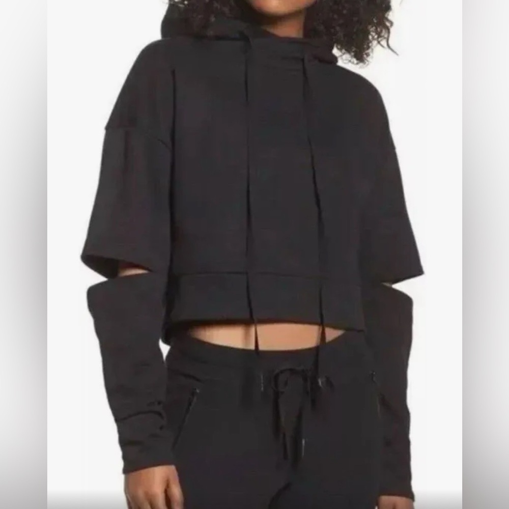 Alo peak cutout sleeve sweatshirt